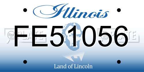 FE51056 Illinois License Plate