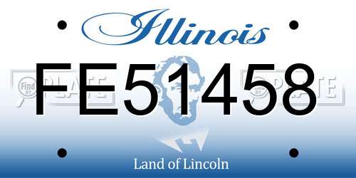 FE51458 Illinois License Plate