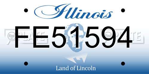 FE51594 Illinois License Plate