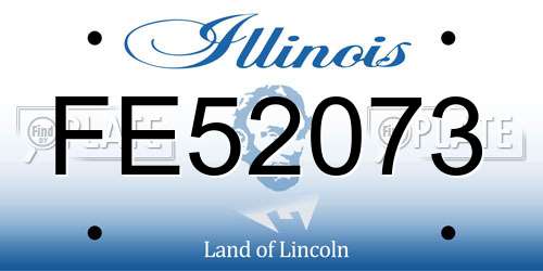 FE52073 Illinois License Plate