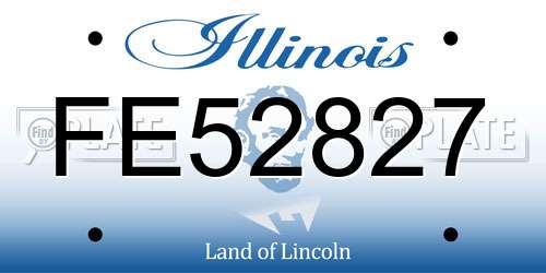 FE52827 Illinois License Plate