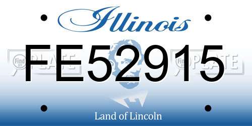 FE52915 Illinois License Plate