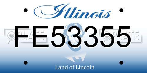 FE53355 Illinois License Plate