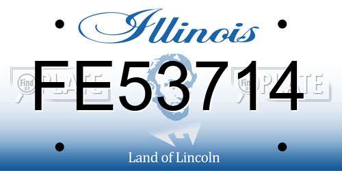 FE53714 Illinois License Plate