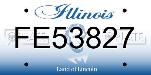 FE53827 Illinois License Plate