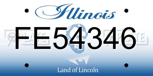 FE54346 Illinois License Plate