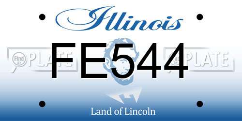 FE544 Illinois License Plate