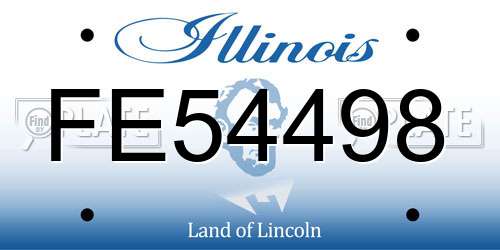 FE54498 Illinois License Plate