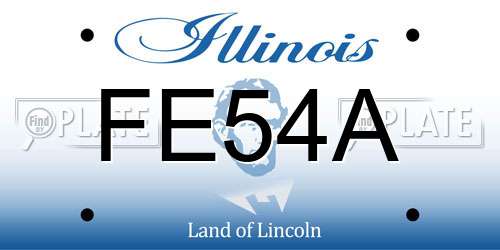 FE54A Illinois License Plate