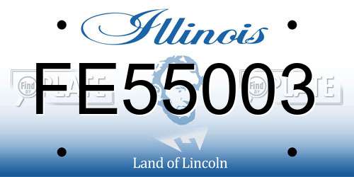 FE55003 Illinois License Plate