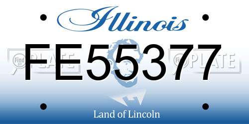 FE55377 Illinois License Plate