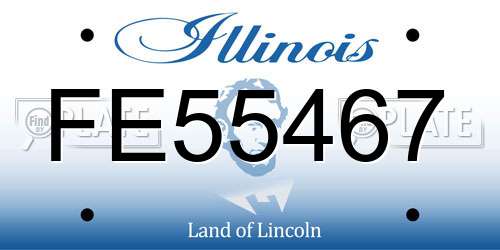 FE55467 Illinois License Plate