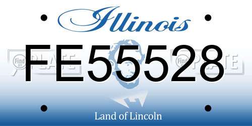 FE55528 Illinois License Plate