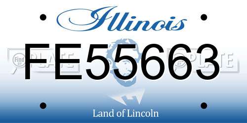 FE55663 Illinois License Plate