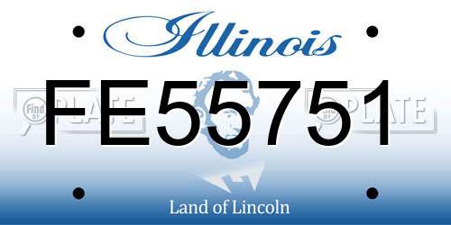 FE55751 Illinois License Plate