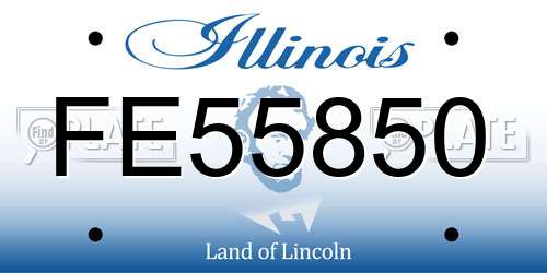 FE55850 Illinois License Plate