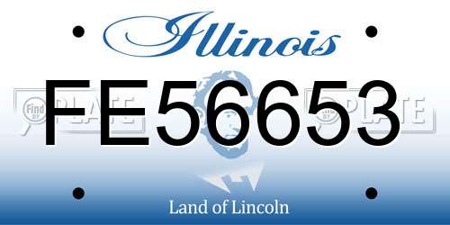 FE56653 Illinois License Plate