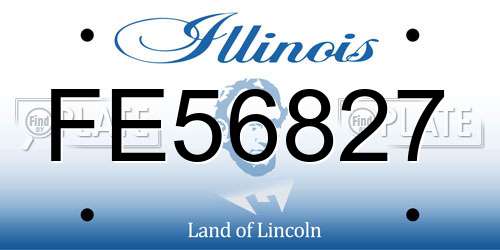 FE56827 Illinois License Plate