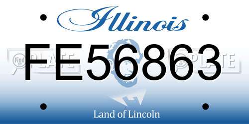 FE56863 Illinois License Plate