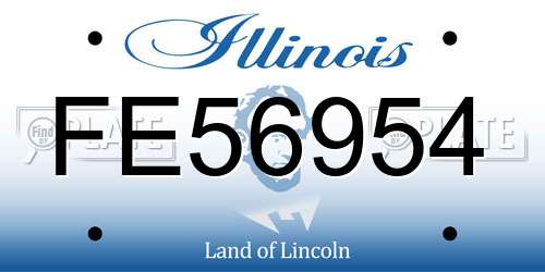 FE56954 Illinois License Plate