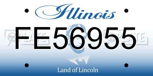 FE56955 Illinois License Plate