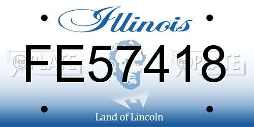 FE57418 Illinois License Plate