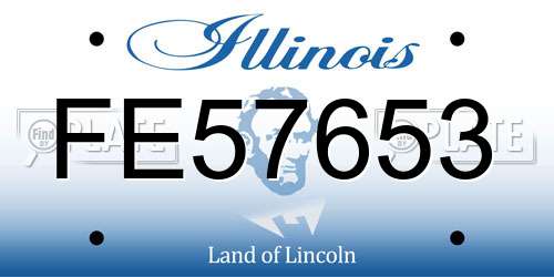 FE57653 Illinois License Plate