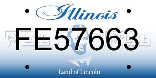 FE57663 Illinois License Plate