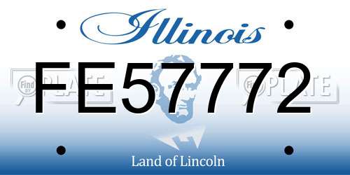 FE57772 Illinois License Plate