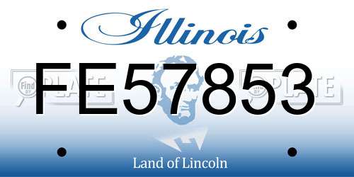 FE57853 Illinois License Plate
