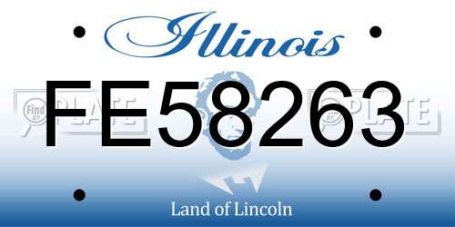 FE58263 Illinois License Plate