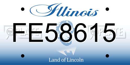 FE58615 Illinois License Plate