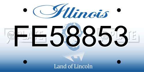FE58853 Illinois License Plate