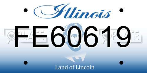 FE60619 Illinois License Plate