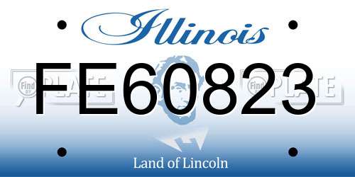 FE60823 Illinois License Plate