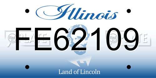 FE62109 Illinois License Plate