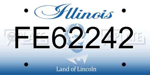 FE62242 Illinois License Plate