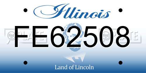 FE62508 Illinois License Plate