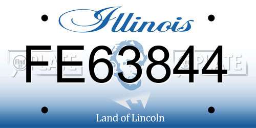 FE63844 Illinois License Plate