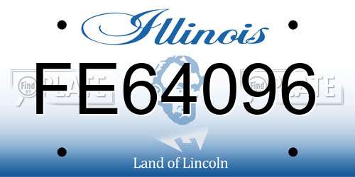 FE64096 Illinois License Plate