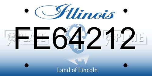 FE64212 Illinois License Plate