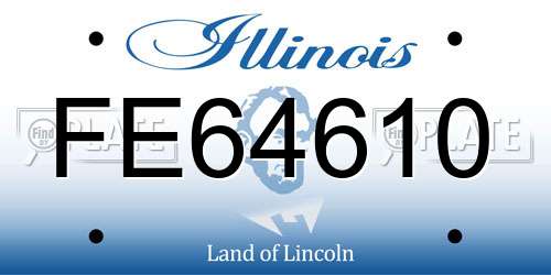 FE64610 Illinois License Plate