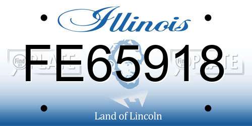 FE65918 Illinois License Plate