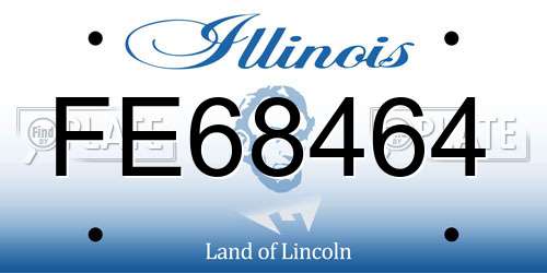 FE68464 Illinois License Plate