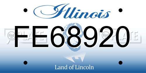 FE68920 Illinois License Plate
