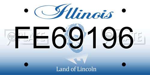FE69196 Illinois License Plate
