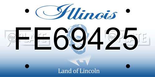 FE69425 Illinois License Plate