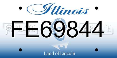 FE69844 Illinois License Plate