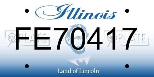 FE70417 Illinois License Plate