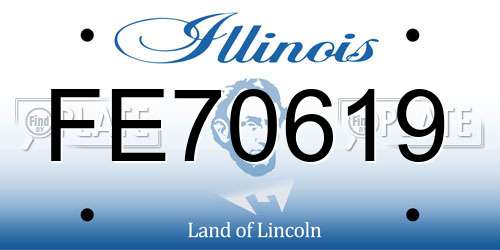 FE70619 Illinois License Plate